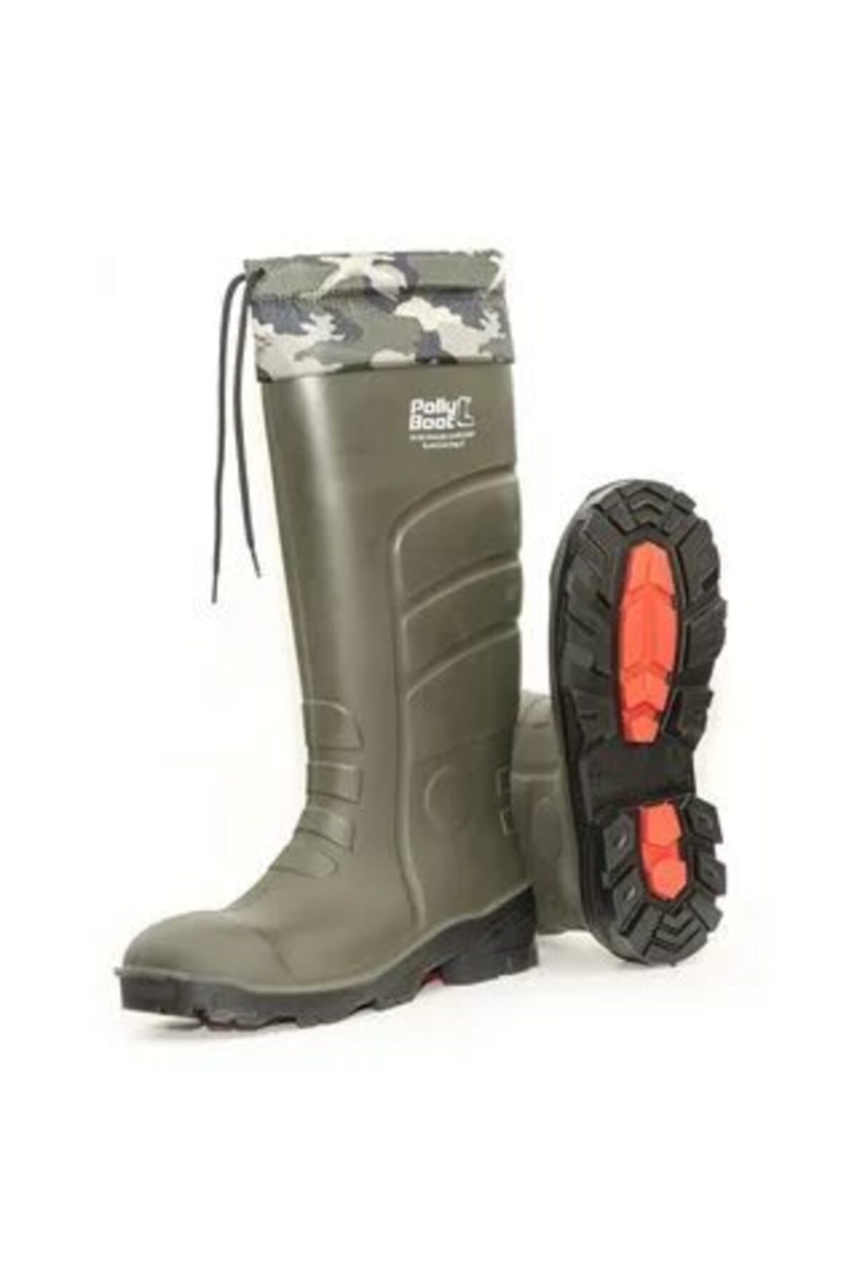 چکمه‌های ایمنی کار و شکار Pollyboot Galaxy Vega خاکی استتار Polly Boot