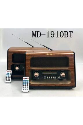 Ahşap Görünümlü Nostaljik Radyo Fm/sd/usb Bluetooth Hoparlör MD-1910BT
