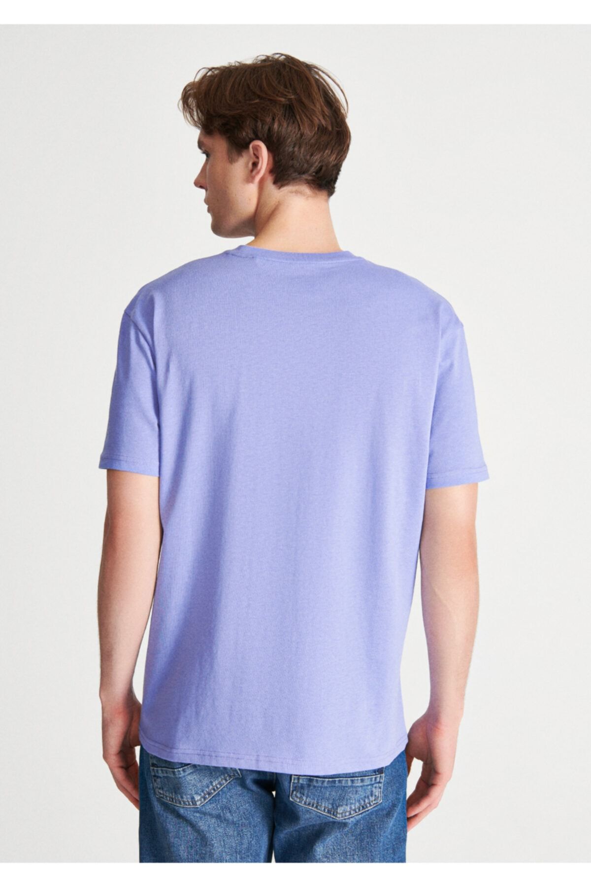 Mavi تی شرت لیلا چاپ شده استانبول تناسب / برش راحت 0610348-81079