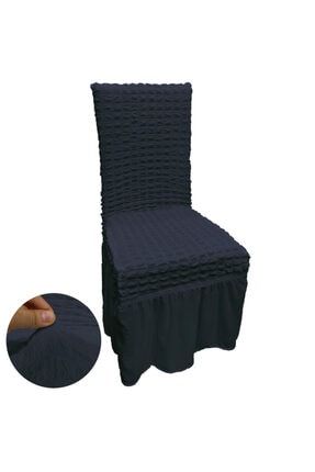 4’lü Set Bürümcük Likralı Esnek Lastikli Yıkanabilir Etekli Sandalye Örtüsü Sandalye Kılıfı BUR024
