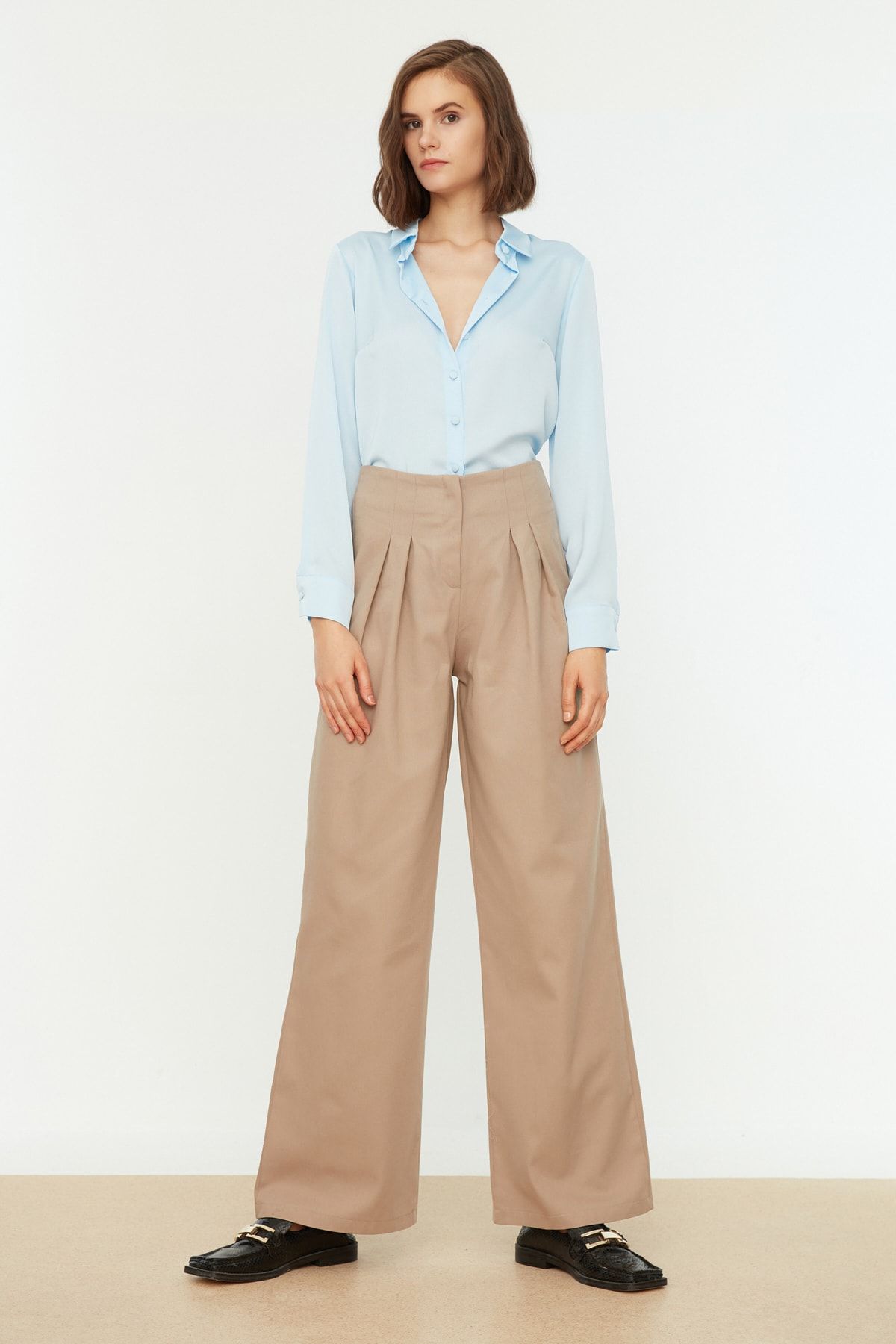 Trendyol Collection Hose Grau Wide Leg