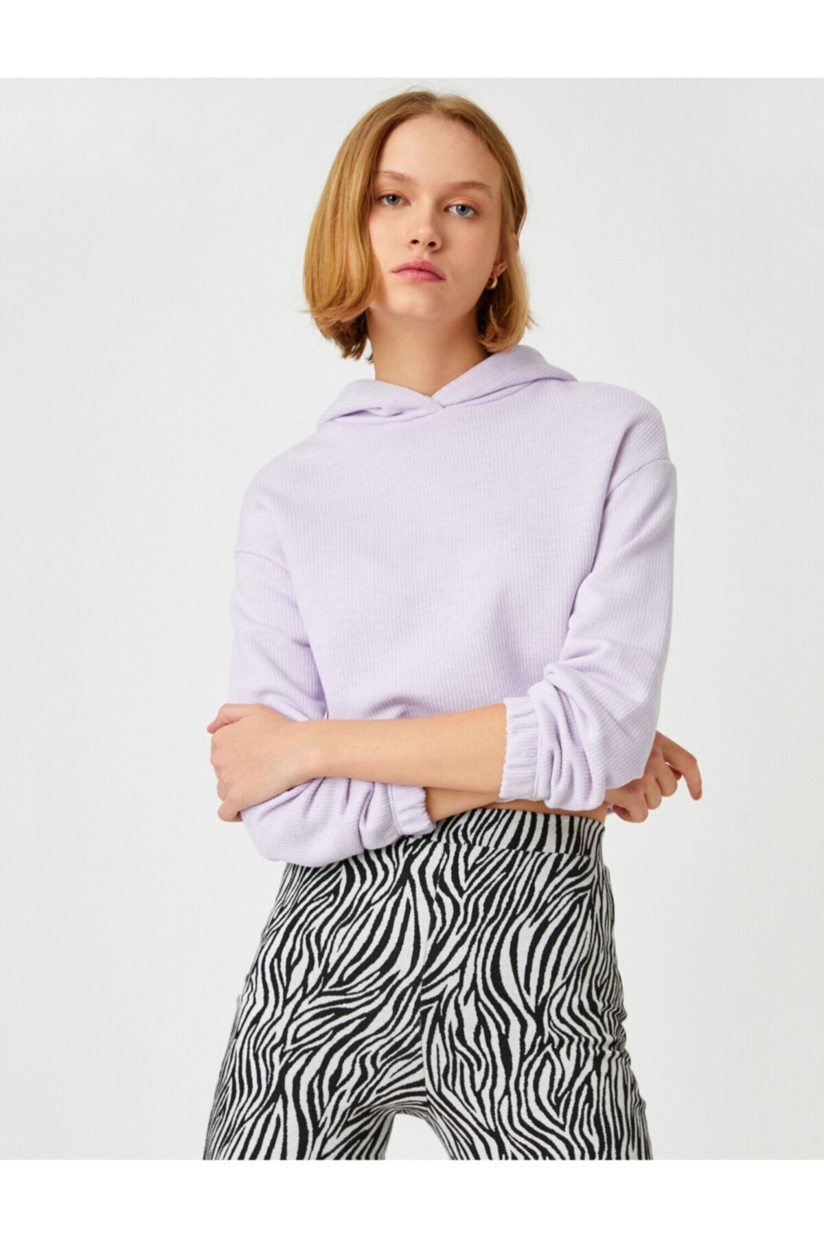 Koton Hooded Knitwear Sweatshirt - Trendyol
