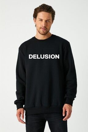 Delusion Baskılı Oversize Sweatshirt VBSDELISUON