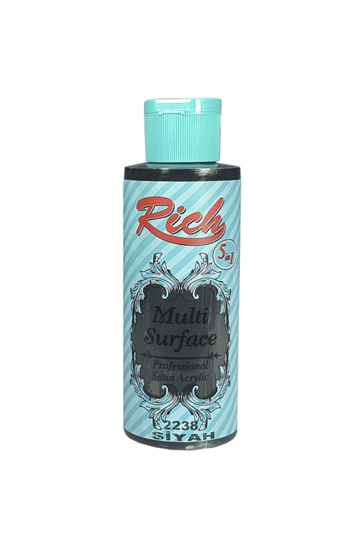 Rich Multi Surface Mobilya Boyama - Her Yüzey Için Akrilik Boya 120 Cc-01228 Siyah