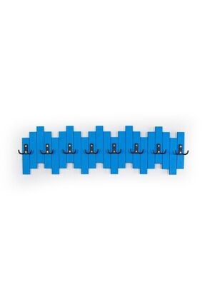 Mavi Ahşap Duvar Ve Kapı Askısı Elbise Askılık Piyano Modeli 8 Askılı 420000149