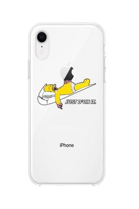 Iphone Xr Şeffaf Simpson Just Tasarımlı Dayanıklı Kılıf IPXR-LSJ25