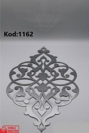 Dekoratif Gümüş Aynalı Pleksi Mobilya Dolap Süsü 45x22 1162 GÜMÜŞ