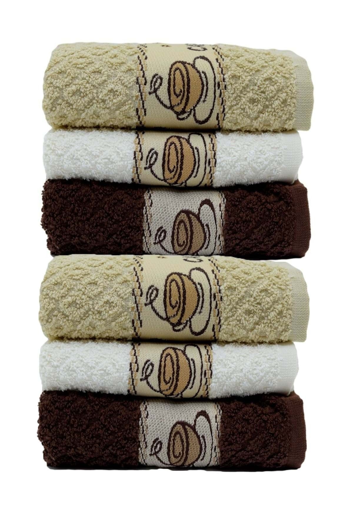 VevienHome Coffee Towel 30x50 Cm 6'lı Mutfak Havlu Seti
