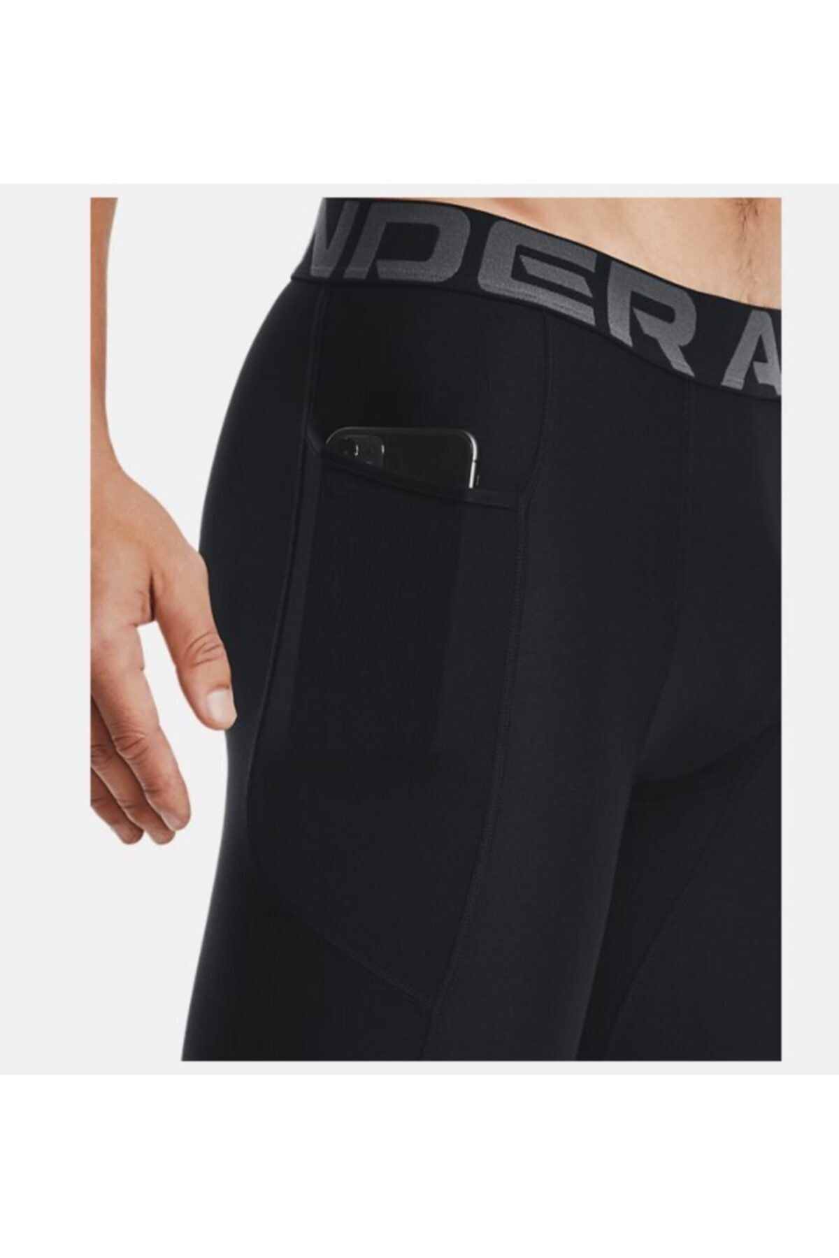 شورت ورزشی مشکی مردانه های بلند جیب Heatgear® 1361602 001 Under Armour