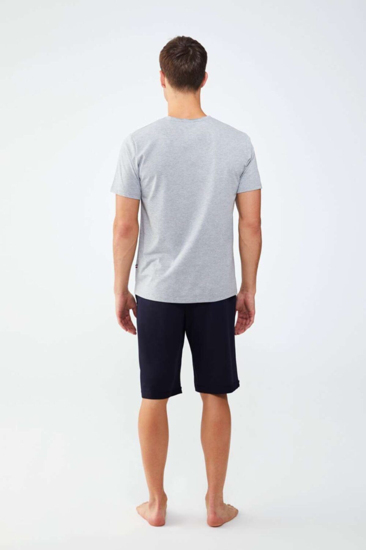 U.S. Polo Assn. ست تیشرت مردانه خاکستری ملانژ