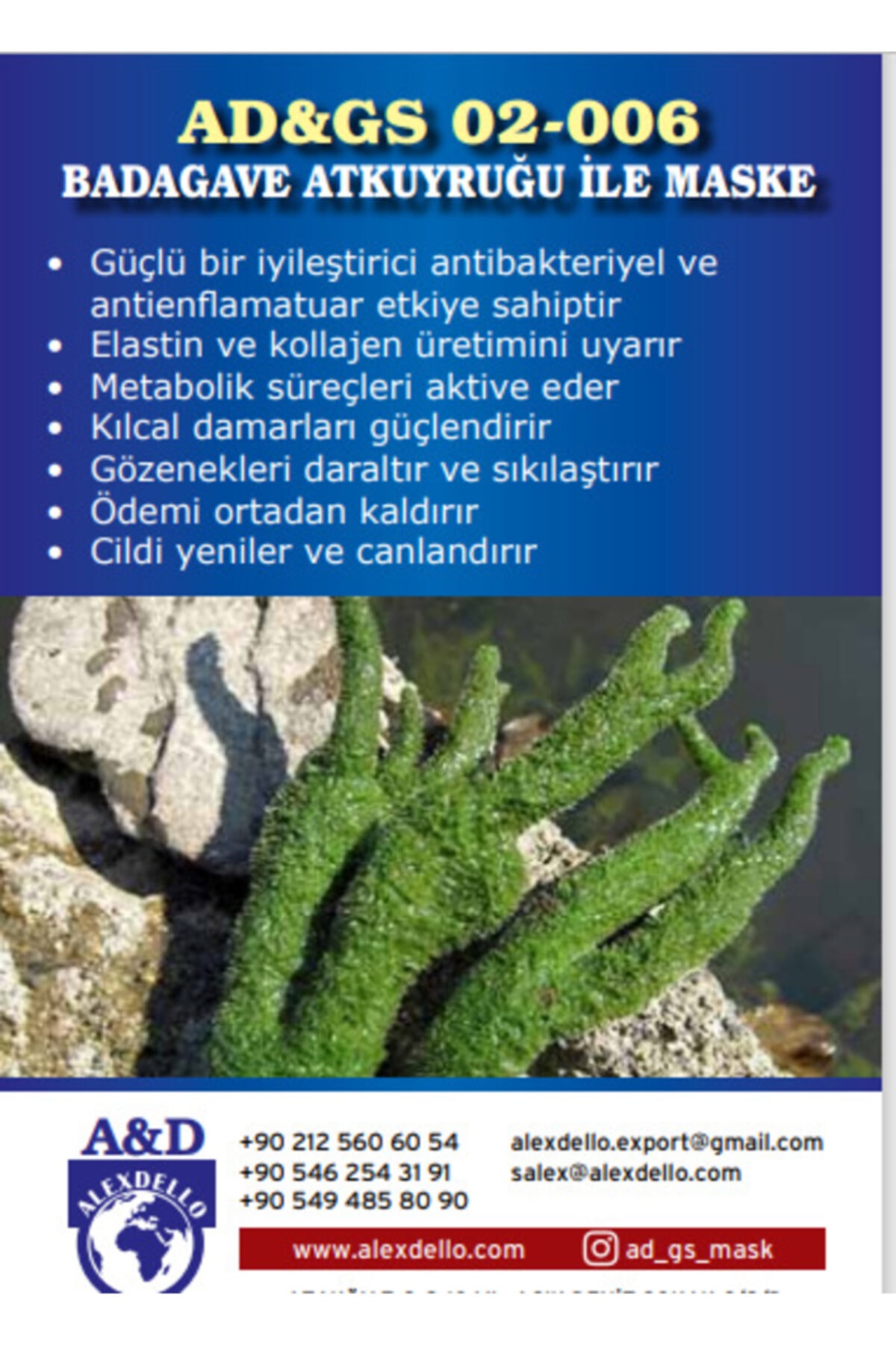 ماسک صورت   ALEXDELLO AD&GS | AD02006 اورجینال - تصویر 2