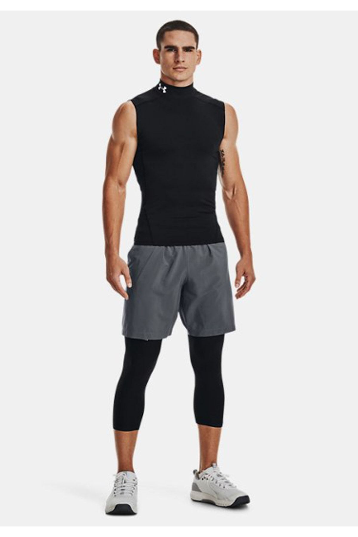 شورت ورزشی خاکستری مردانه های گرافیکی بافته شده در 1370388 012 Under Armour