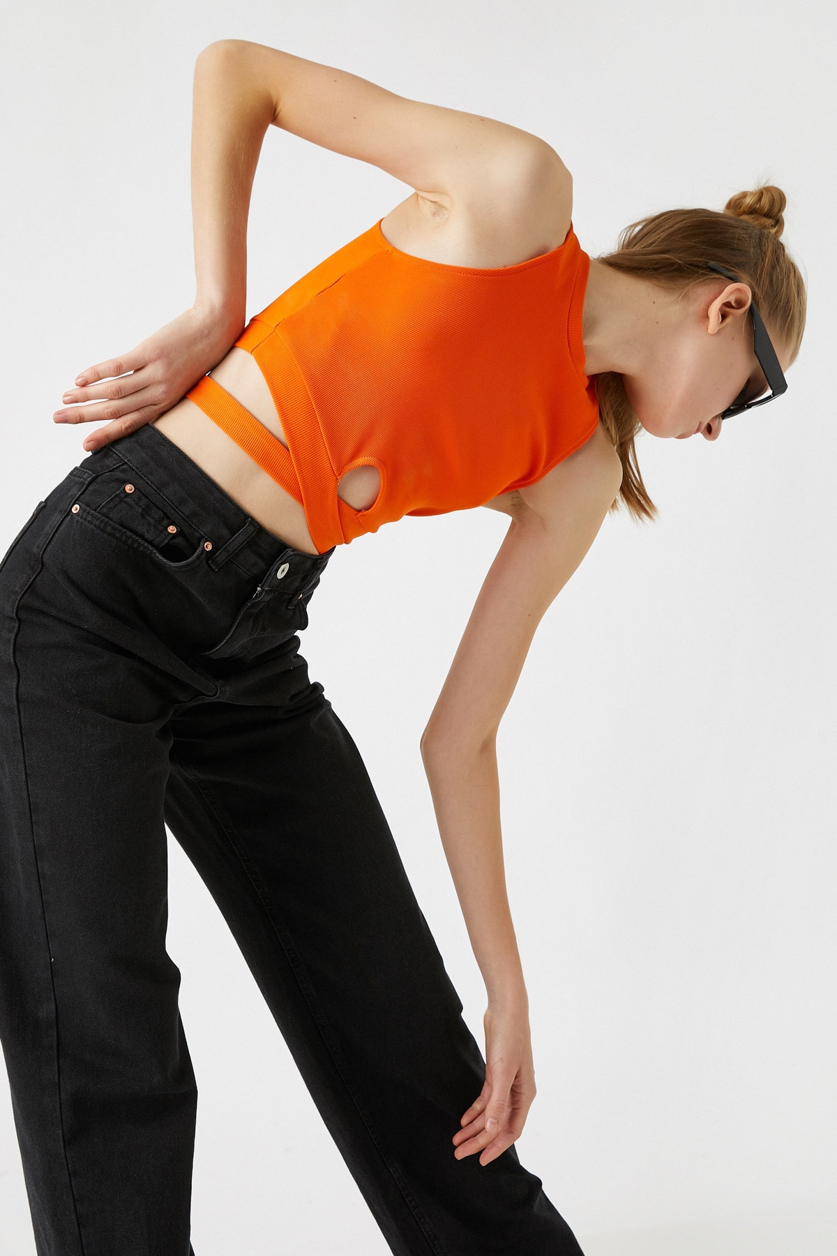 Koton T-Shirt Orange Slim Fit Fast ausverkauft
