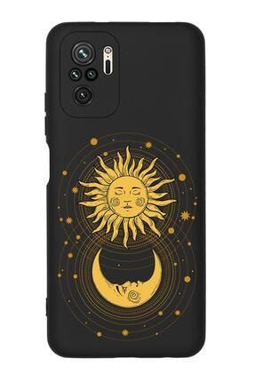 Redmi Note 10s Uyumlu Moon And Sun Desenli Premium Silikonlu Telefon Kılıfı MCRDMN10SL111