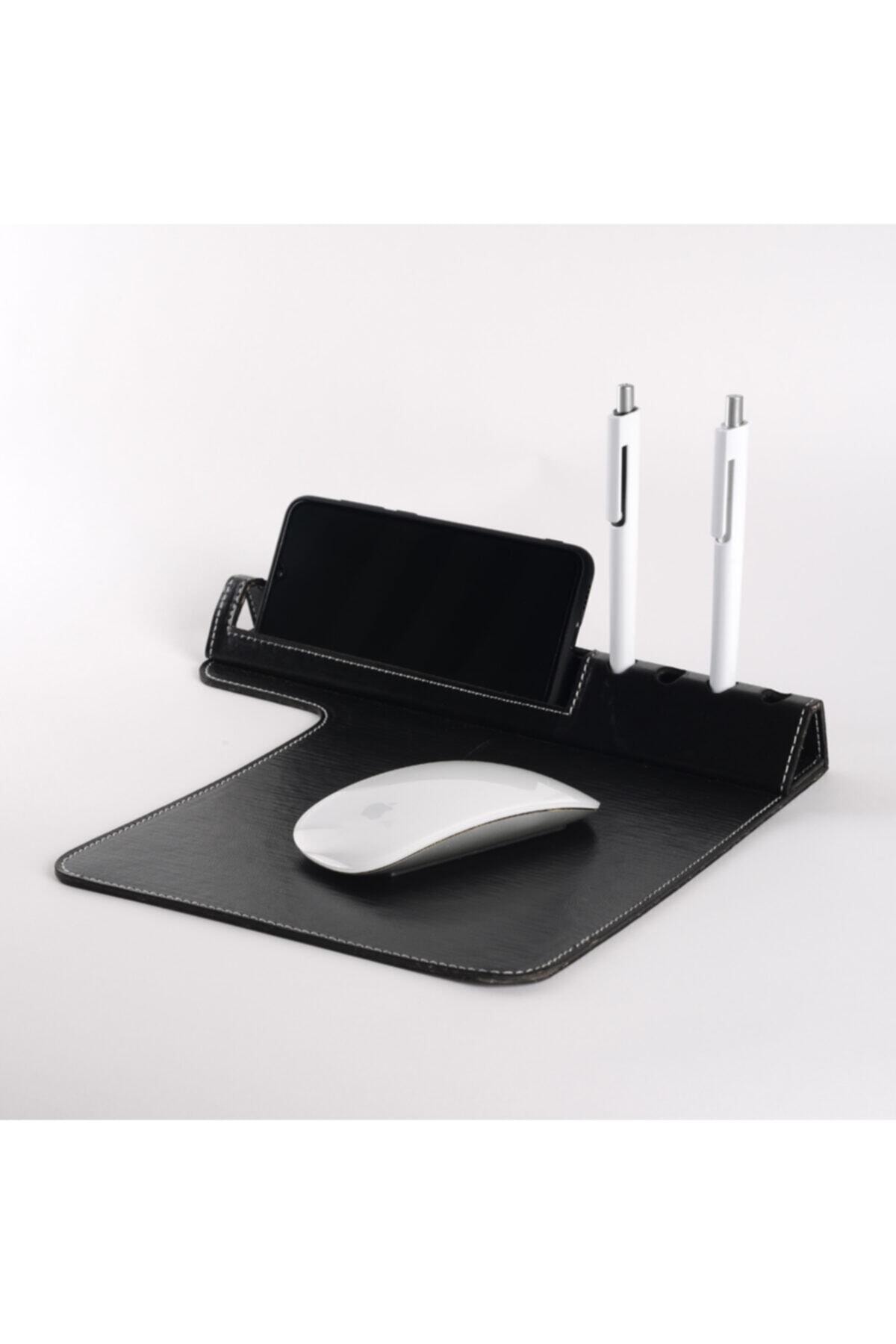 Faux Leather Mouse Pad And Phone Stand + Pen Holder VIP Set