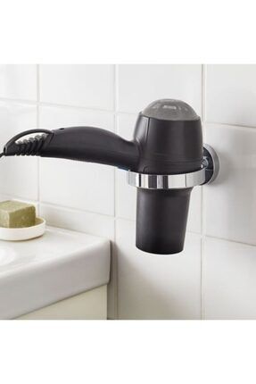 Saç Kurutma Makinesi Askısı Banyo Askısı Çap: 9 Cm Fön Makinesi Tutucu Asma Aparatı Kaliteli Ikea NUG582