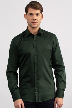 Modern Slim Fit Koton Saten Premium Seri Erkek Gömlek MD220002-DG