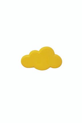 Sarı Büyük Bulut Kulp- En 11 Cm Boy 6.5 Cm Bebek Çocuk Genç Odası Dolap Çekmece Mobilya Kulpu KBULT01