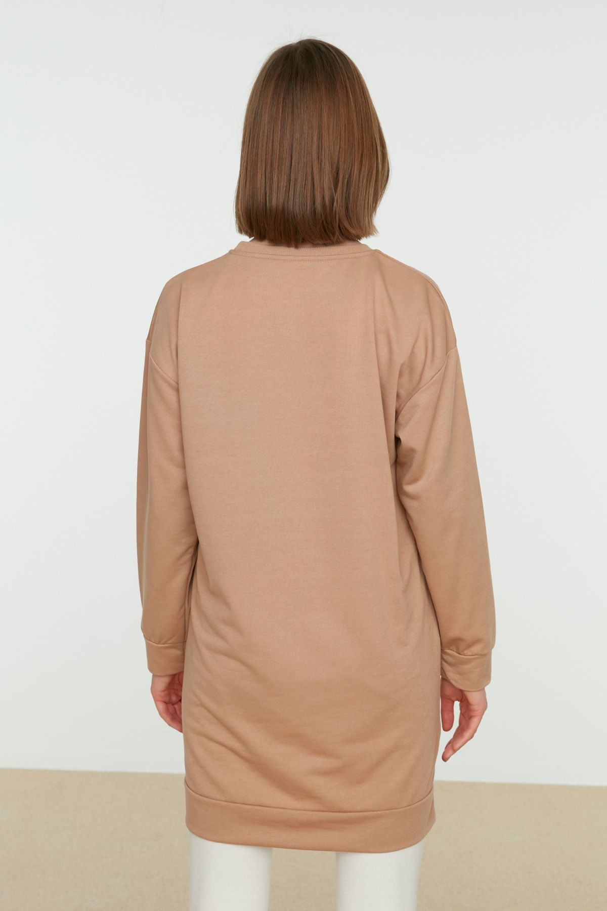 Trendyol Modest-Schwarz-Hellbraunes 2er-Pack Basic-Strick-Sweatshirt mit Rundhalsausschnitt TCTAW22TW0152 6