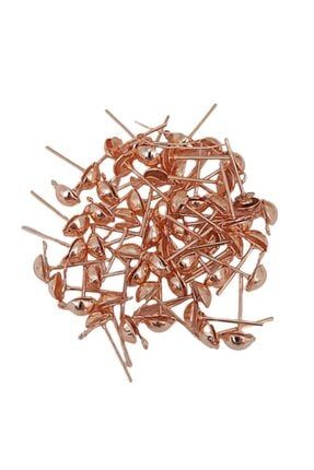 Halkalı Küpe Çivisi 4mm Rose Renk 24 Adet M127_Rose