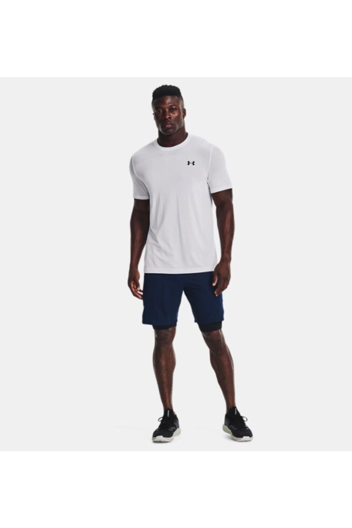 شورت ورزشی مشکی مردانه های بلند SmartForm 1370316 001 Under Armour