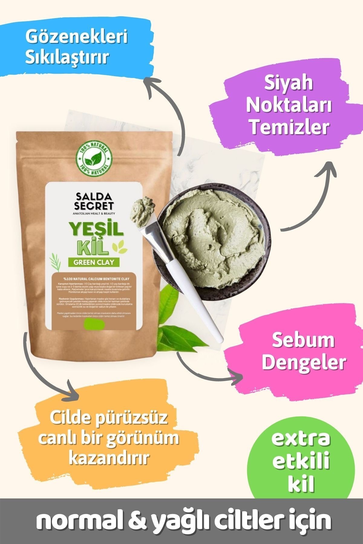 ماسک صورت   Salda Secret | SSYSLK100GX2 اورجینال - تصویر 2