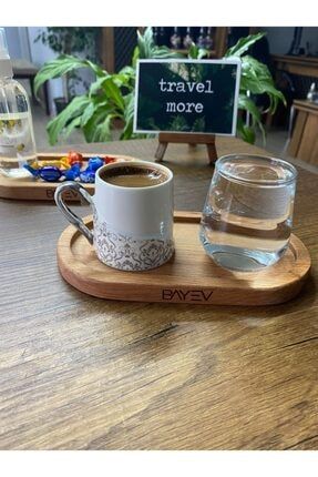 Kahve Sunum Tahtası - Çay Sunum Tepsisi Ikramlık- Mini TekliAhşapStand