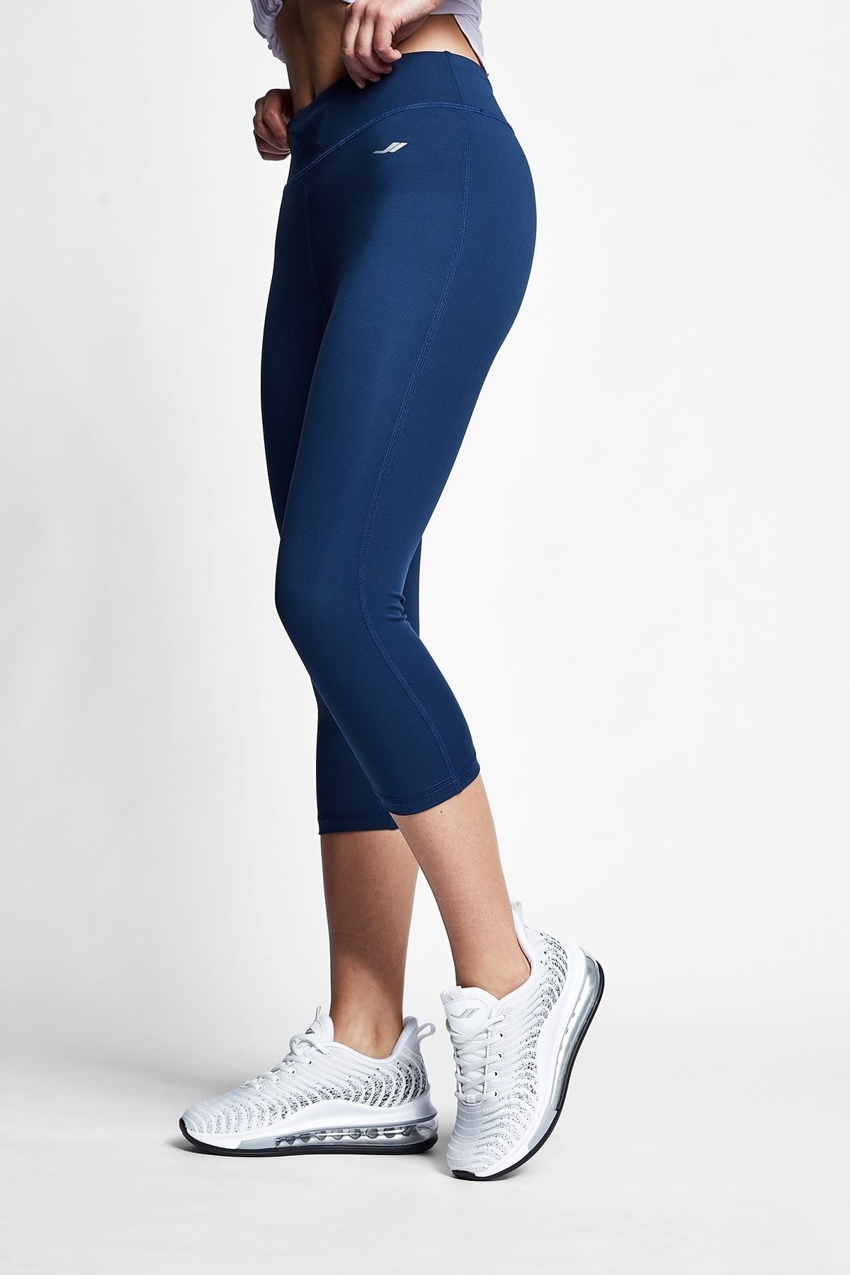 Lescon Leggings Blau Mittlerer Bund