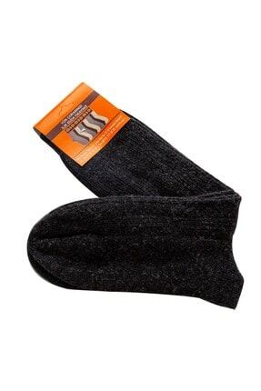 Dikişsiz Uzun Yün Çorap Siyah CRP7637