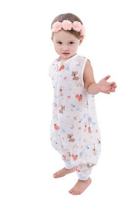 Çocuk Bebek Yazlık Baharlık Uyku Tulumu Oeko-tex Sertifikalı Müslin 0,5 Tog BABY20210317