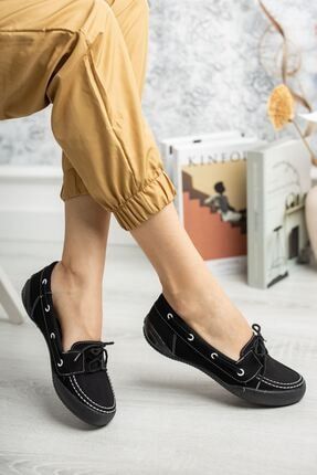 Ortapedik Pedli Bağcıklı Siyah Ayakkabı G2048M1570
