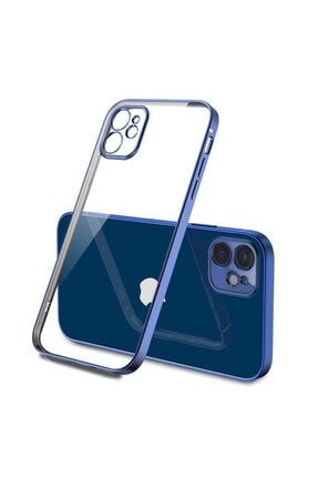 Apple Iphone 11 Kılıf Box Kamera Korumalı Renkli Silikon Mavi krks203578967853