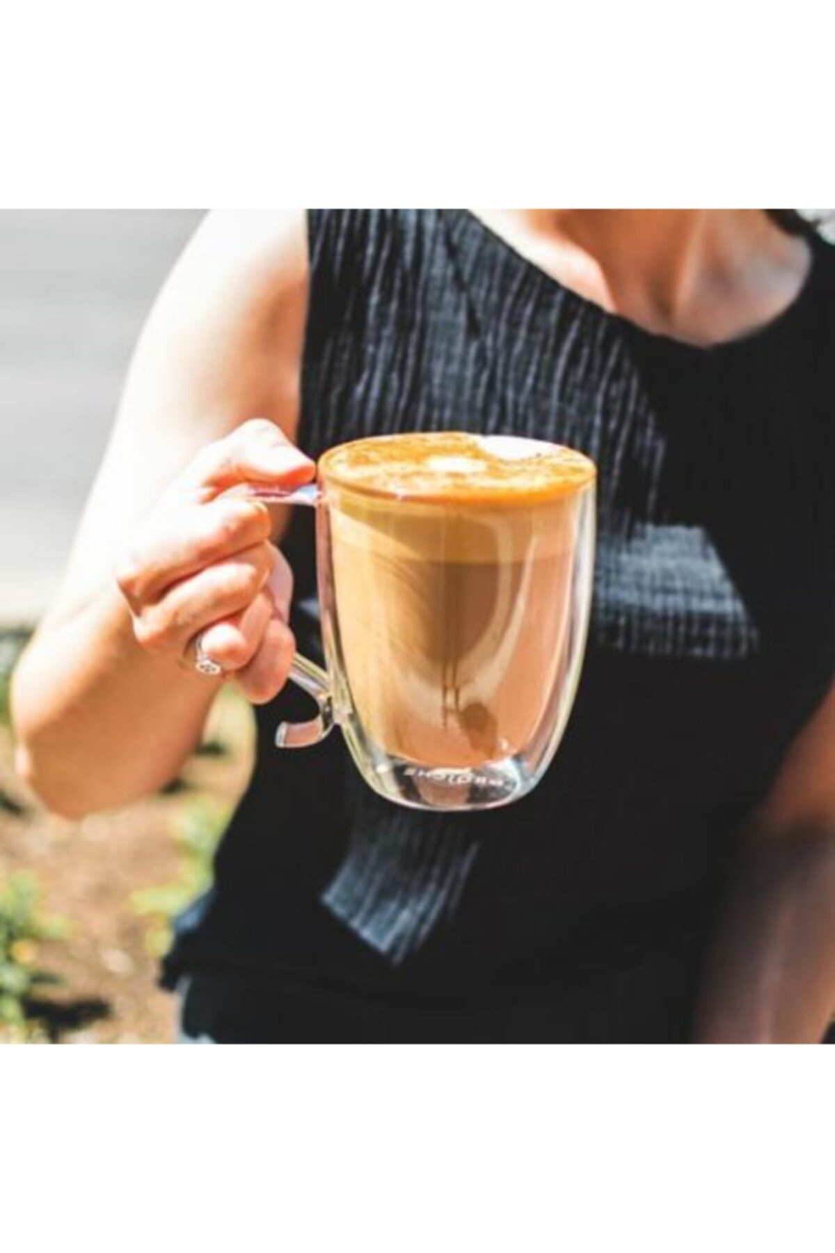 Tazza In Vetro Termica Grosche Cyprus 500 Ml – Doppia Parete Per Bevande Calde E Fredde, Vetro Borosilicato
