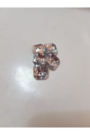 Kristal Düğme 5 Adet 1cm Ebat Gümüş Renk Gmskrs