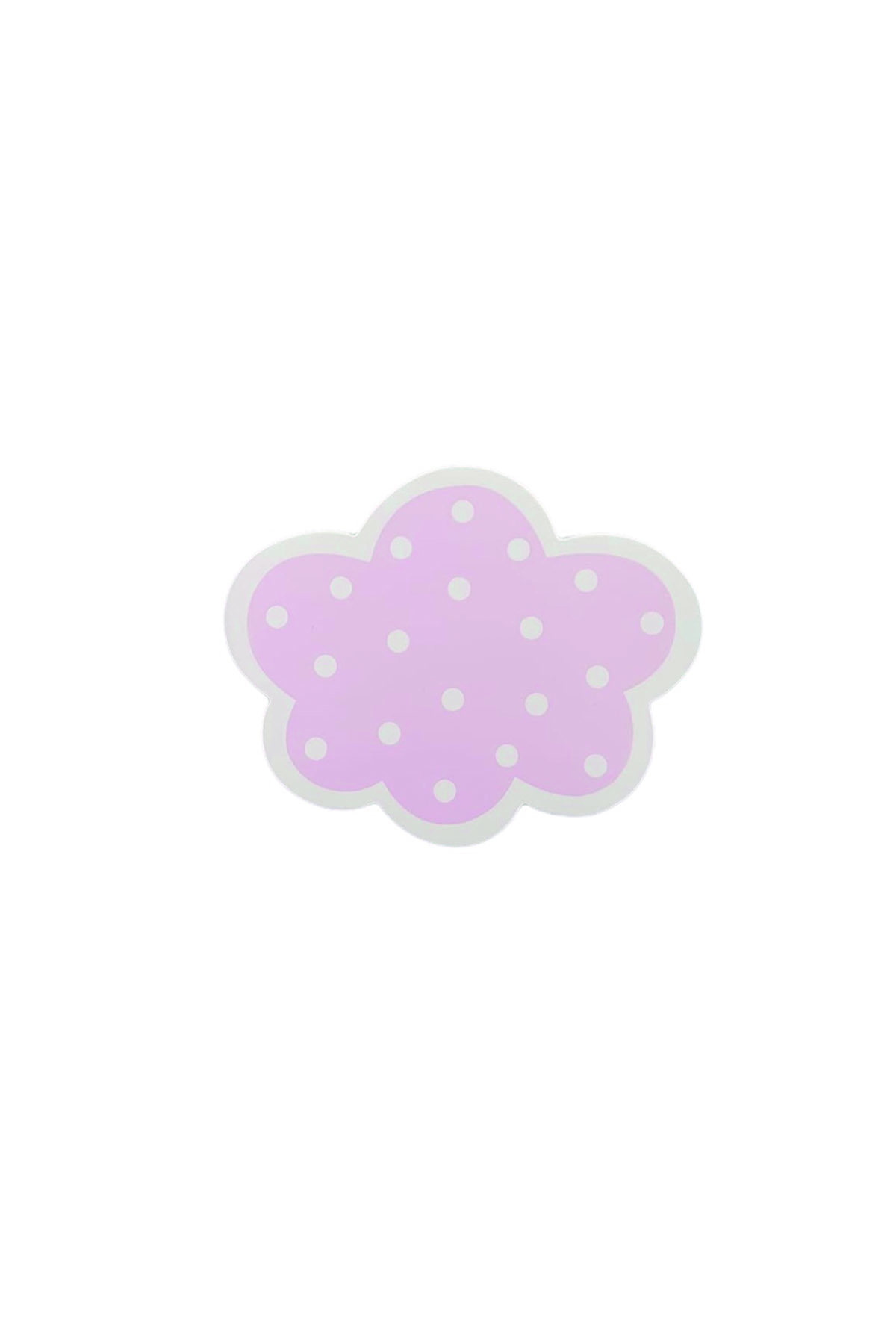 TURUNÇ AKSESUAR Pembe Puantiyeli Bulut Kulp- En 7.5 Cm Boy 6.5 Cm Bebek Çocuk Genç Odası Dolap Çekmece Mobilya Kulpu