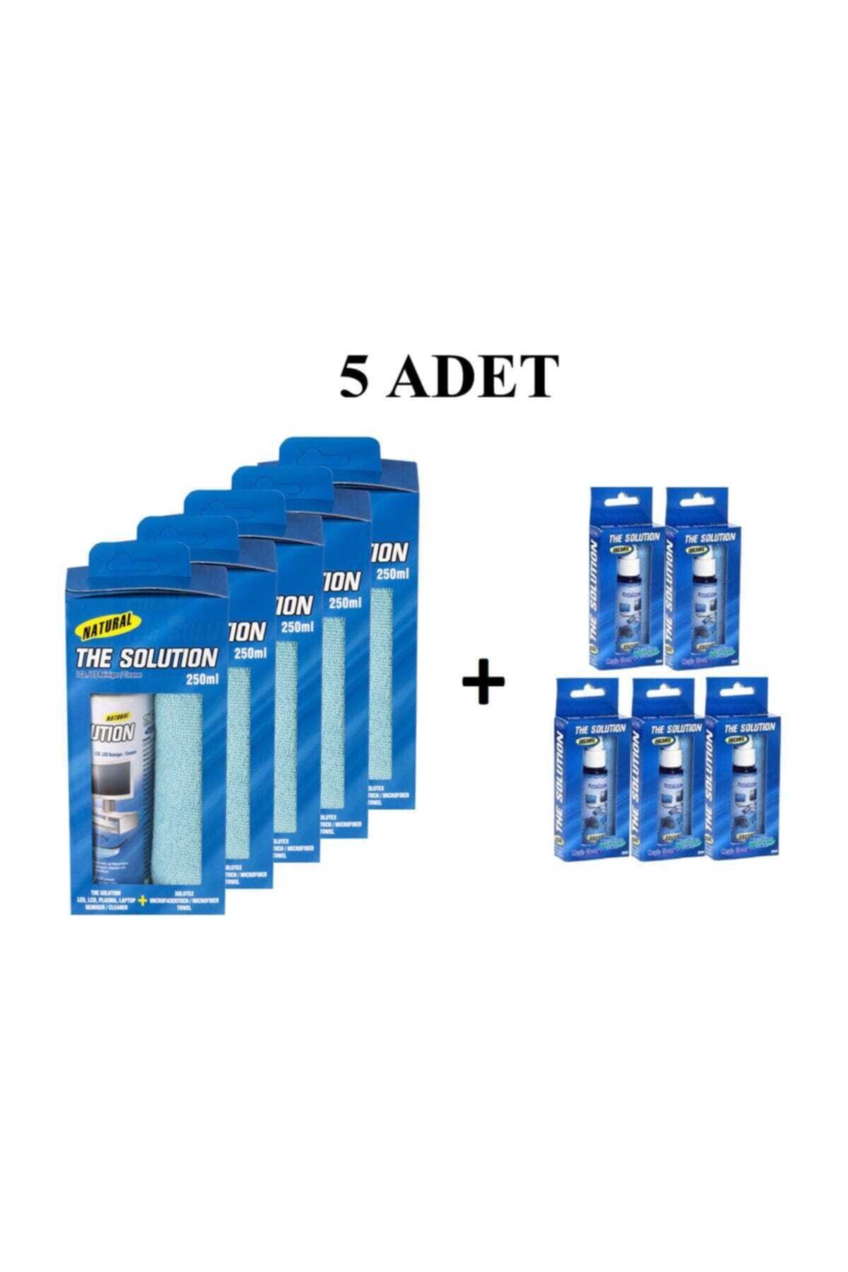 natural the solution temizleme seti 250 ml + 30 ml Temizleyici set hediyeli- 5 adet