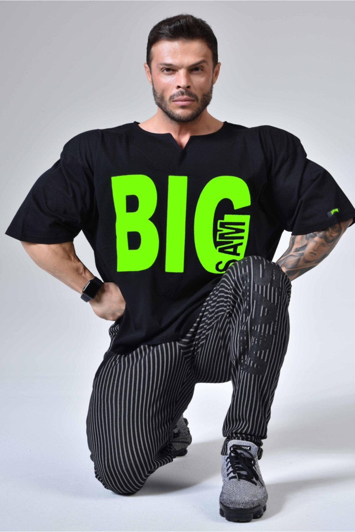 Men's Oversize Bodybuilding Rag Top T-shirt Big Sam 3265