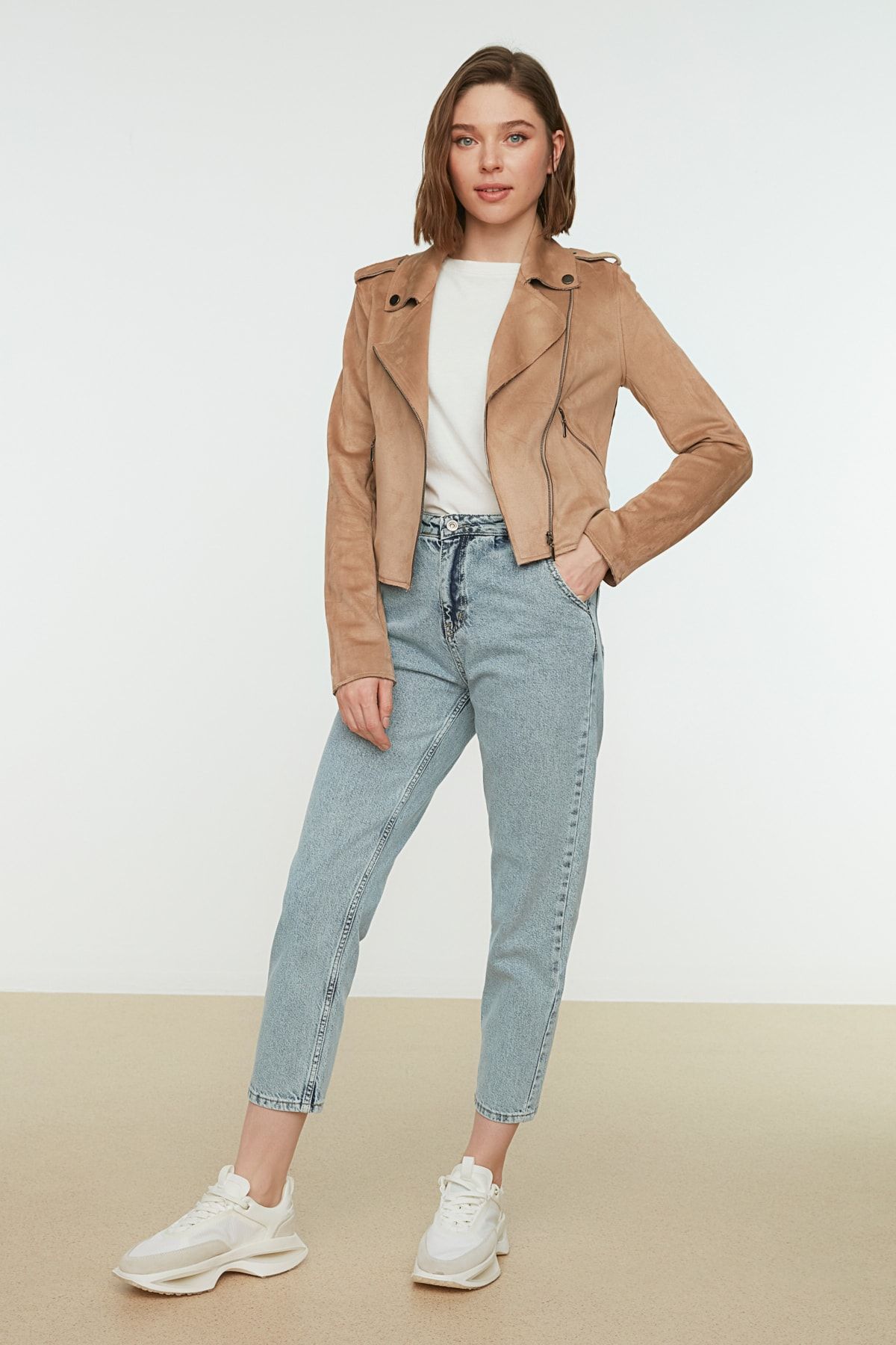 Trendyol Modest Jeans Blau Mom