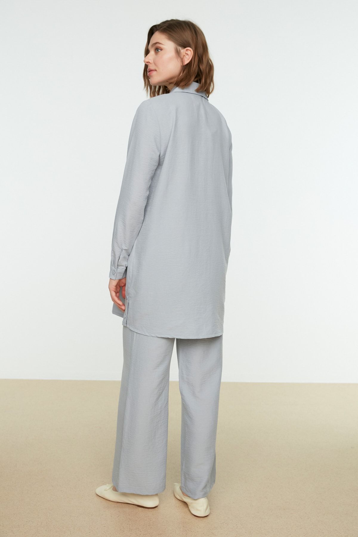 Trendyol Modest Zweiteiler Grau Regular Fit EH7191