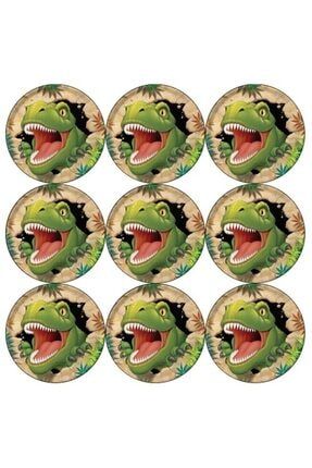 Dinozor Temalı Büyük Etiket (12 Adet) PMETİKET017