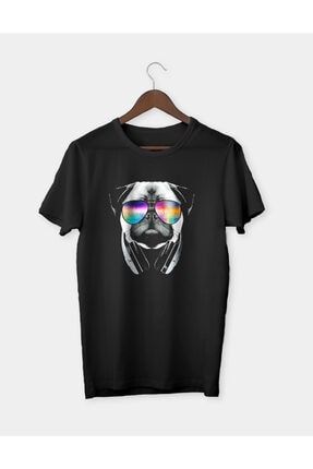 Pug Dog Baskılı Unisex T-shirt Tişört GKBB02203
