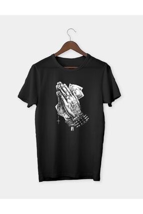 Dolar Haç Baskılı Unisex T-shirt Tişört GKBB02240