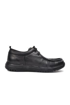 152005 Siyah Hakiki Deri Erkek Günlük Comfort Ayakkabı WP-00000000014091