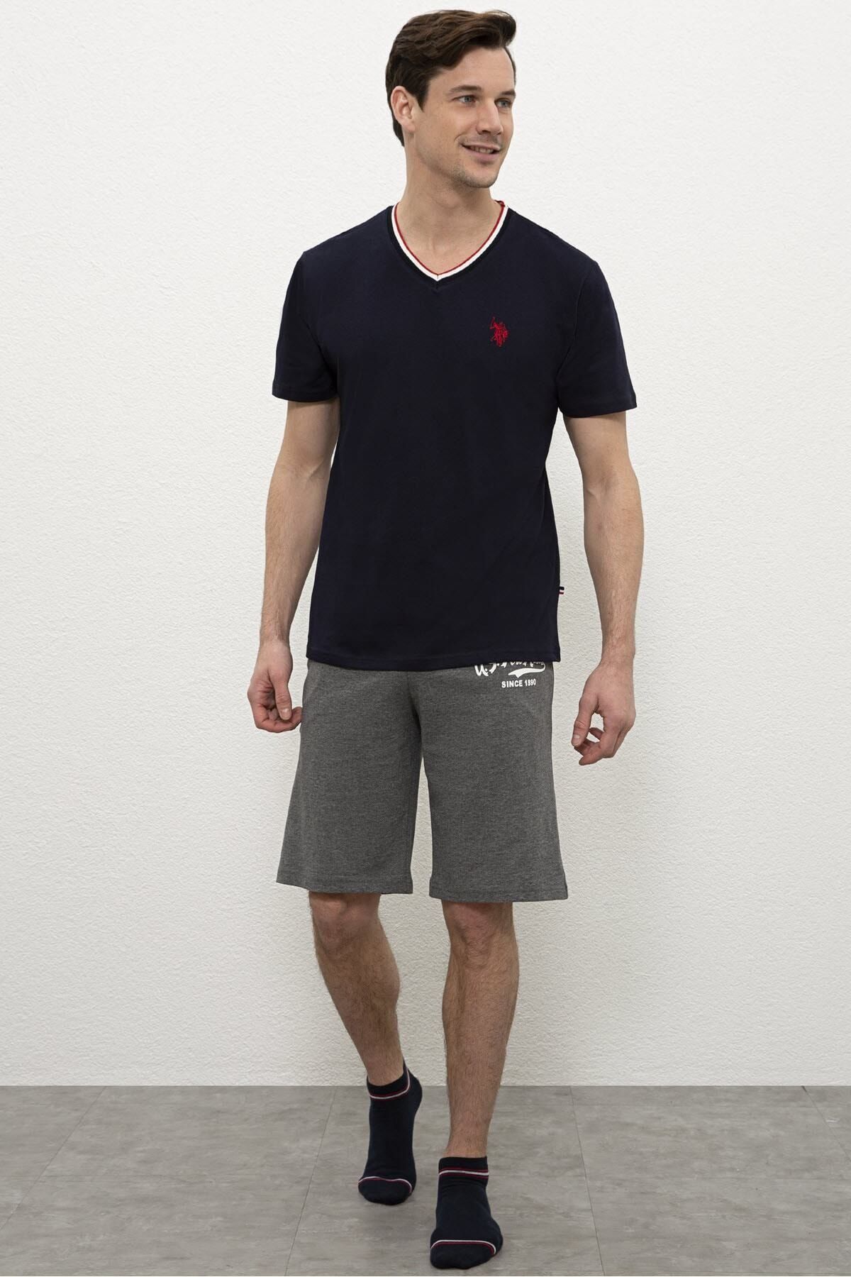 ست پیژامه آبی مردانه لباس خواب ناوی U.S. Polo Assn.