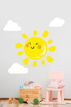 Mutlu Güneş Ve Bulutlar Duvar Sticker CDS-1003
