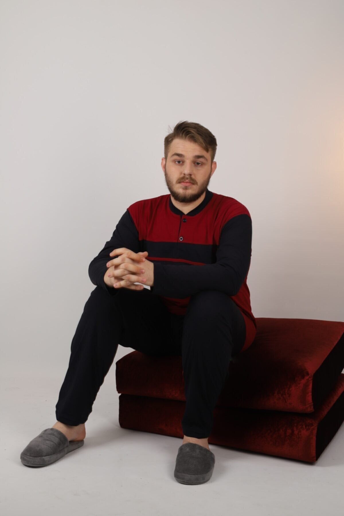 Rimoli %100 Pamuklu Süprem Erkek Büyük Beden Pijama Takımı 835