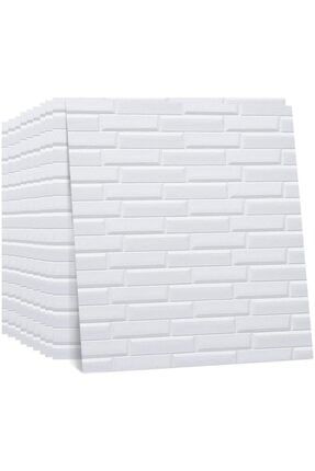 Beyaz Opak Kendinden Yapışkanlı 10 Adet 3d Duvar Kağıdı Paneli nw55 10adet