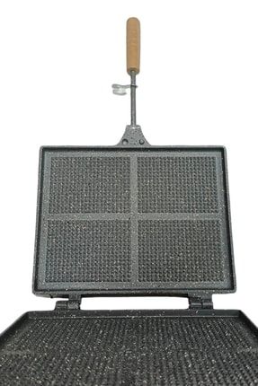 Ocak Üstü Mega Boy Granit Kaplama Tost Makinesi Waffle Makinesi ZUBA-TAS-TOSTMEGA