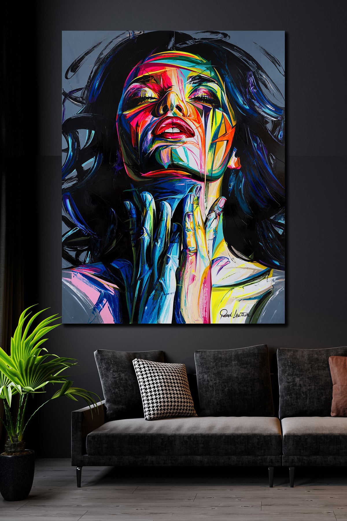 Hediyeler Kapında 70x100 Woman & Art Kanvas Tablo