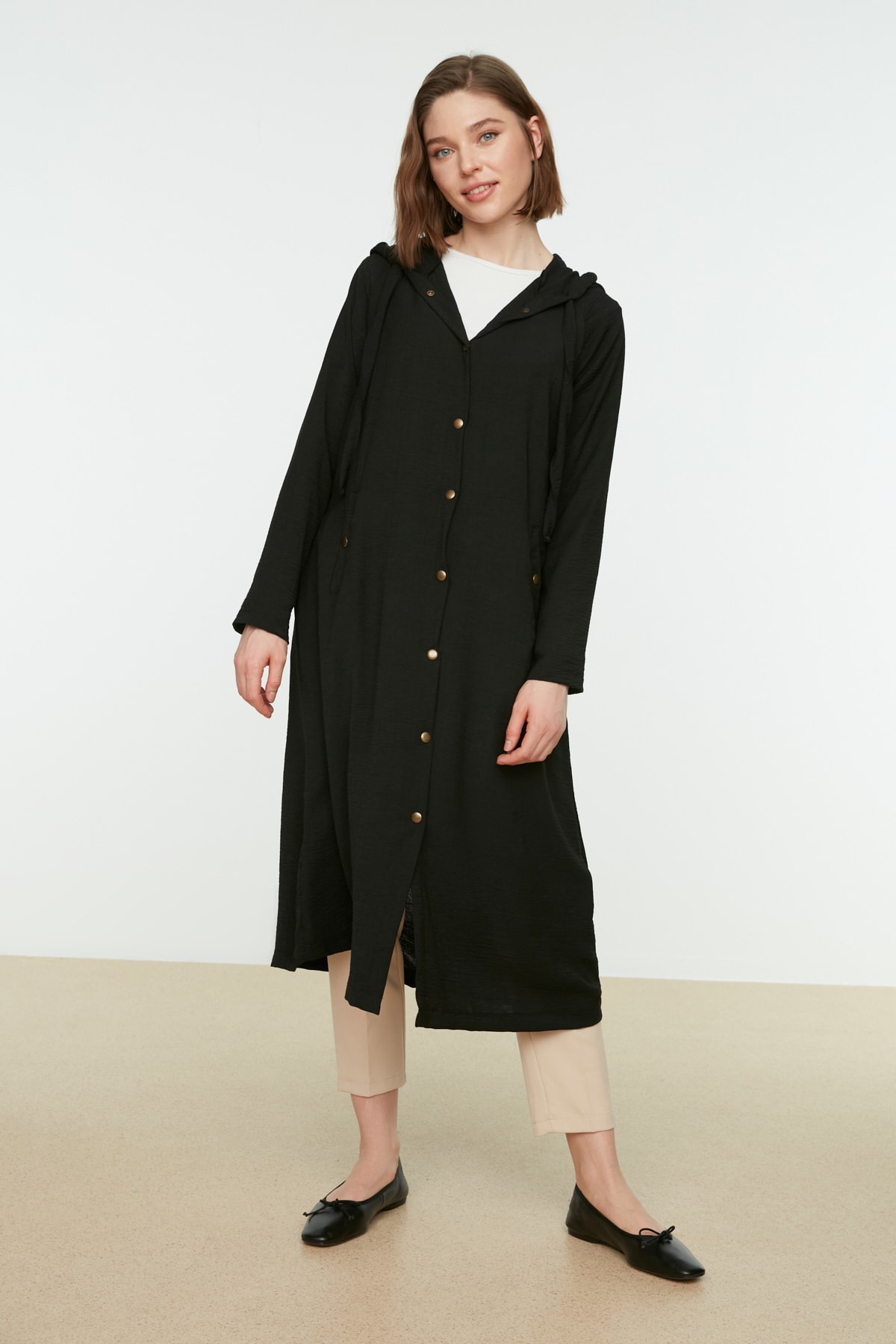 Trendyol Modest Cap & Abaya - Black - Tunic